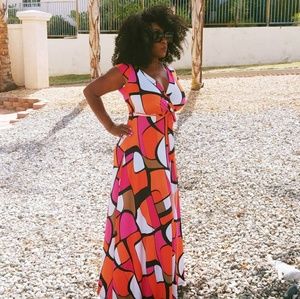 BRIGHT COLORED MAXI DRESS